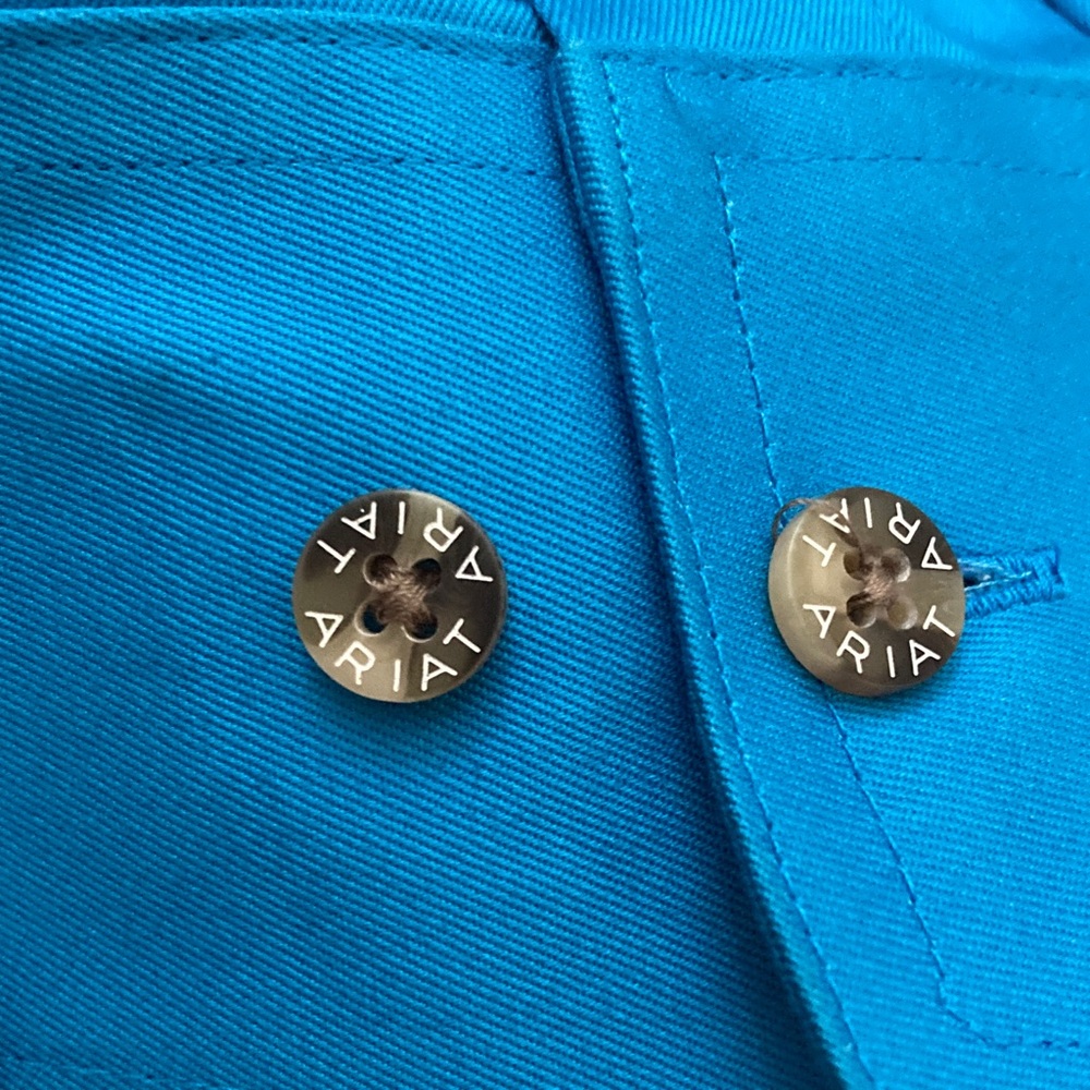 Ariat Button-Down Dress Shirt - Bright Blue Sz XXL - Picture 3 of 6